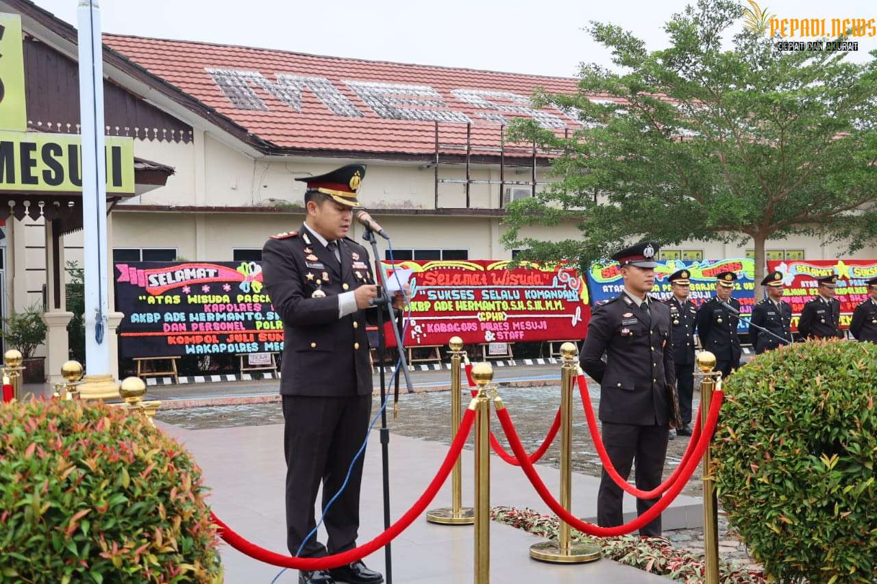 Polres Mesuji Menggelar Upacara Dalam Rangka Memperingati Hari Lahir Pancasila Tahun 2024